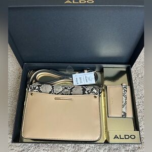 Aldo gift box. New with tags. Includes crossbody bag and wallet.